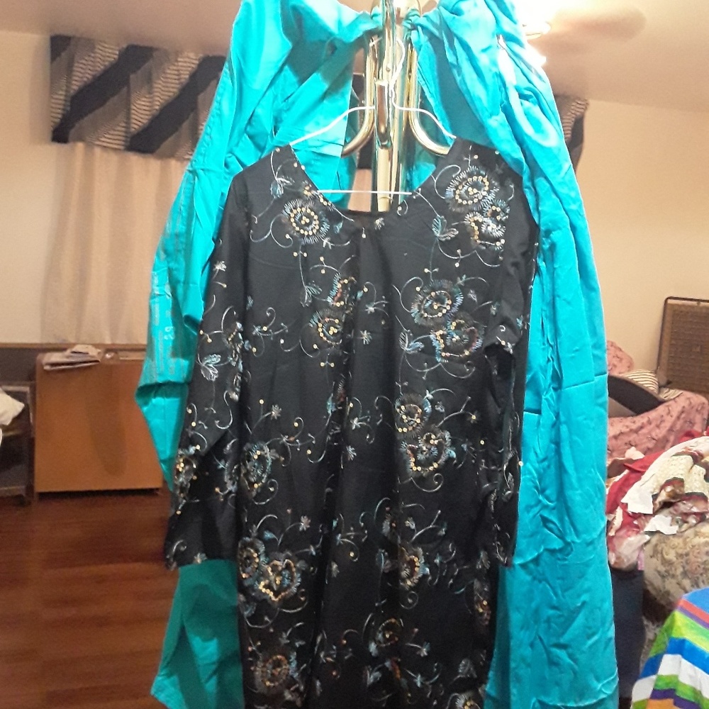 Pakistani women dress kurti shalvar 3 piece Size L